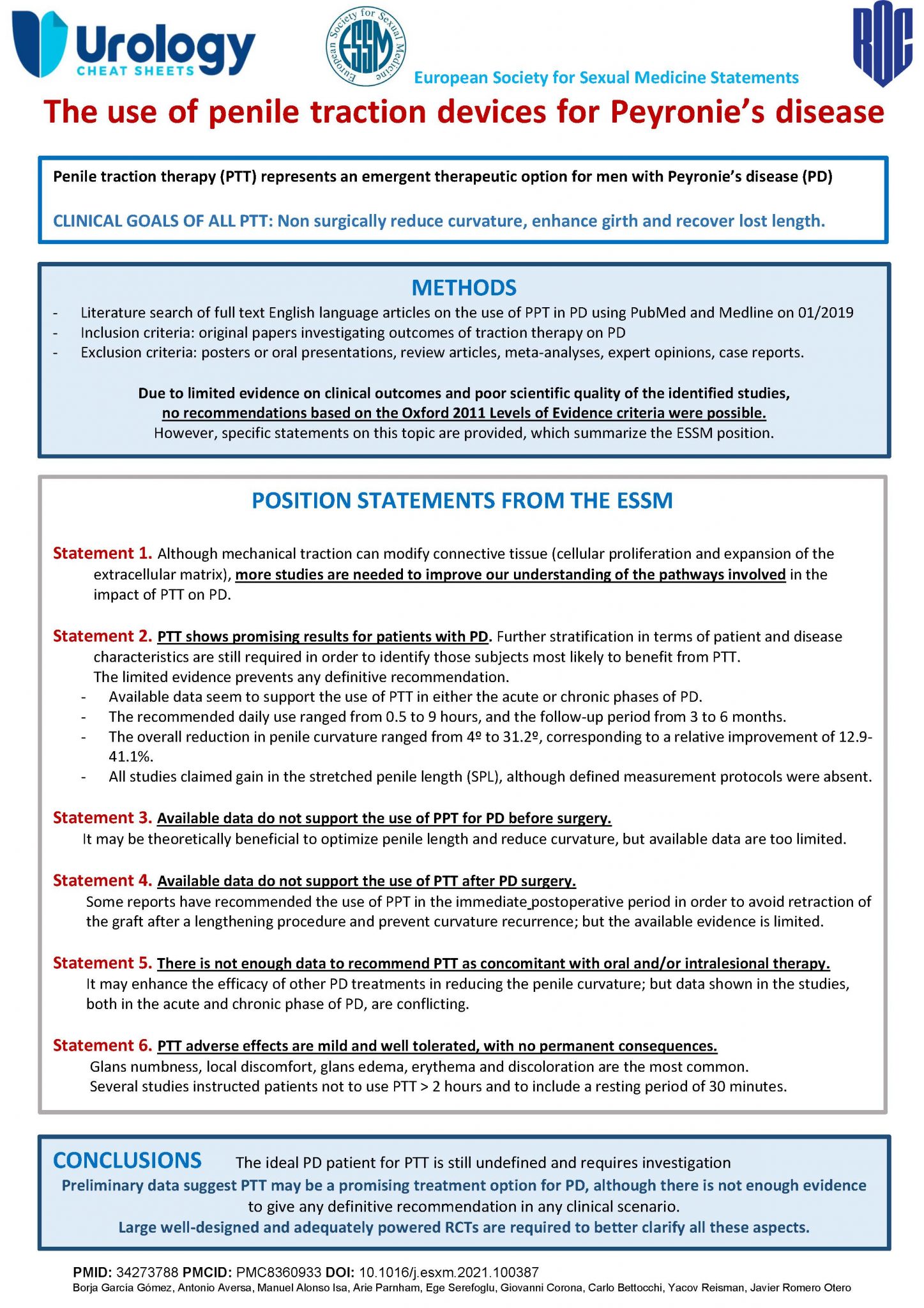 ESSM Statements UCS The use of penile traction devices for Peyronie’s