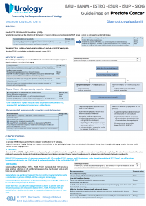 EAU Guidelines on Prostate Cancer II - Urology Cheatsheets