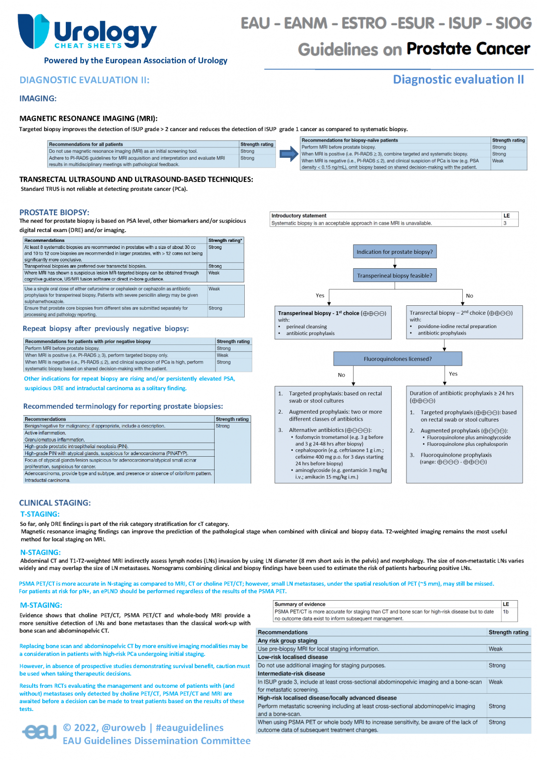 EAU Guidelines on Prostate Cancer II Urology Cheatsheets